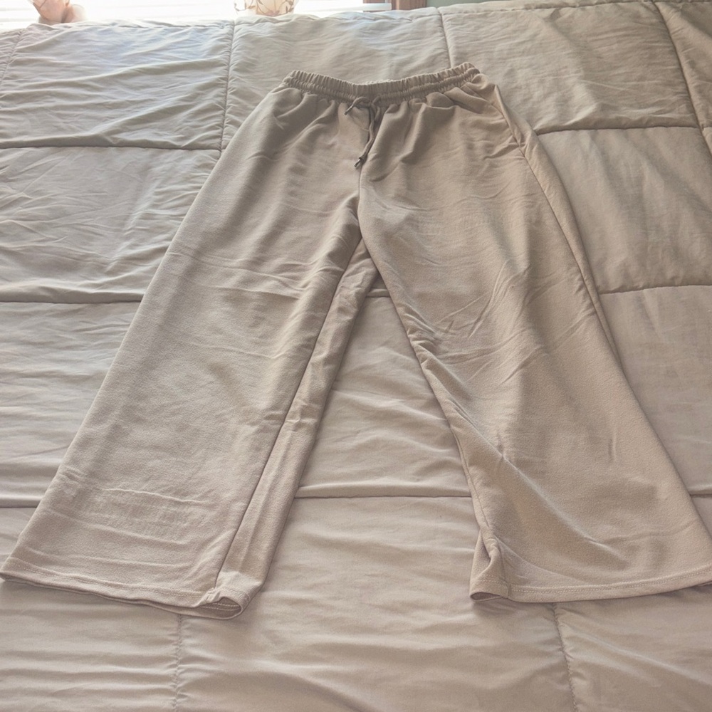 SHEIN Tan Wide-Leg Pants